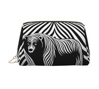 WZYCWB The Angry Lion. Borsa per cosmetici in pelle stampata, elegante e portatile, L'orso annerito., Taglia unica