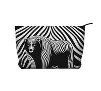 WZYCWB The Angry Lion. Borsa per cosmetici stampata, perfetta per viaggi di lavoro e viaggi., L'orso annerito., Taglia unica