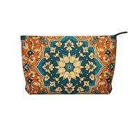 WZYCWB The Angry Lion. Borsa per cosmetici stampata, perfetta per viaggi di lavoro e viaggi., Motivo floreale simmetrico, Taglia unica