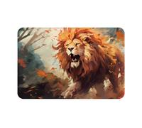WZYCWB The Angry Lion. Tappetino di benvenuto stampato - 40,6 x 61 cm - Tappetino assorbente per porta del bagno e della cucina