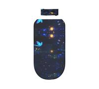 WZYCWB The darkness of night - Set di coperta stampata + graziosa fascia per capelli, coperta per bambini dopo il bagno