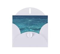 WZYCWB The Deep Blue Sea - Biglietti di auguri in carta perlescente bianca, 15 x 10 cm, con buste per compleanni, matrimoni e condoglianze