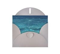 WZYCWB The Deep Blue Sea - Biglietti di auguri in carta perlescente con stampa di colore grigio, 15 x 10 cm, con buste per compleanni, matrimoni e condoglianze