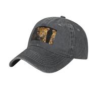 WZYCWB The deep-Eyed Leopard Black Patterned Baseball Cap, Outdoor Sport Golf Cap, Casual Sun Visor, Rosa violaceo scuro, Taglia unica