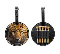 WZYCWB The deep-Eyed Leopard - Borsa portaoggetti per tee da golf, design con fibbia portatile da appendere