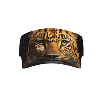 WZYCWB The Deep Eyed Leopard Printed Hollow Sun Hat - Berretto da golf traspirante, ad asciugatura rapida, per sport all'aria aperta, nero