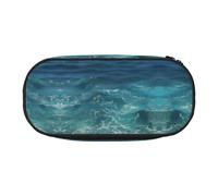 WZYCWB The Deep Ocean, astuccio per matite di grande capacità, multifunzione, portatile e resistente, per ufficio e scuola, Nero , Taglia unica, Beauty Case