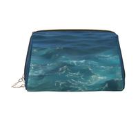 WZYCWB The Deep Ocean - Trousse in pelle con motivo oceano, perfetta per portare a mano o organizzare la casa, L'Oceano Profondo, Taglia unica