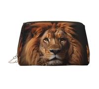 WZYCWB The Deep Ocean - Trousse in pelle stampata per cosmetici, elegante e portatile, Lo sguardo del leone, Taglia unica