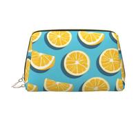 WZYCWB The Deep Ocean - Trousse in pelle stampata per cosmetici, elegante e portatile, Spicchi di limone, Taglia unica
