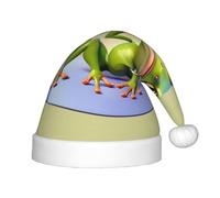 WZYCWB The funny frog doing yoga Capodanno Party Bambini Cappello, Natale Evento Stage Performance Holiday Party Scene Bambini Moda Cappello di Natale