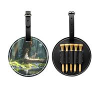 WZYCWB The Girl by The River. - Borsa portaoggetti per tee da golf con stampa speciale, design portatile con fibbia da appendere, Nero , Taglia unica, Valigia