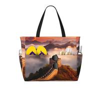 WZYCWB The Great Wall Beach bag grande borsa da viaggio palestra piscina cerniera borsa portaoggetti