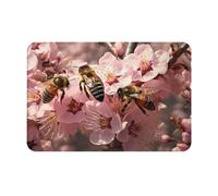 WZYCWB The Hard-Working Bee Tappetino di benvenuto stampato - 40,6 x 61 cm - Tappetino assorbente per porta di bagno e cucina