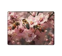 WZYCWB The Hard-Working Bee Tappeto stampato, 203 x 147 cm, morbido e soffice a pelo corto, adatto per soggiorno, ufficio, comodino, balcone