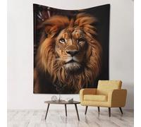 WZYCWB The Lion's Gaze - Decorazione da parete stampata da appendere alla parete, 152,4 x 129,5 cm, adatta per feste in campeggio, decorazione per la casa