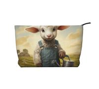 WZYCWB The Majestic Lion. Borsa per cosmetici stampata, perfetta per viaggi di lavoro e viaggi., L'agnello con il bollitore., Taglia unica