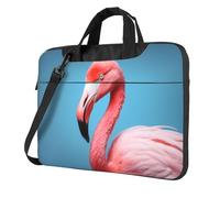 WZYCWB The Mighty Borsa a tracolla per computer portatile, con stampa fenicottero, adatta per uso quotidiano in ufficio e viaggi di lavoro, Nero , 15.6 inch