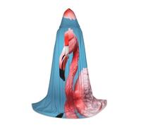WZYCWB The Mighty Flamingo Print M - Mantello con cappuccio, per cosplay, Halloween e feste a tema anime