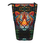 WZYCWB The Mighty Tiger. Portapenne retrattile stampato, adatto per l'uso come semplice borsa per cosmetici, portafoglio, ecc.