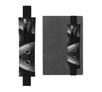 WZYCWB The Moon - Portapenne in PVC con stampa di grande capacità, con astuccio creativo e fascia elastica, design antiscivolo