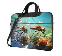 WZYCWB The Quiet Dragonfly - Borsa a tracolla per computer portatile, adatta per uso quotidiano in ufficio e viaggi d'affari, Nero , 13 inch
