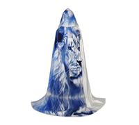 WZYCWB The Silent Lion Print M - Mantello con cappuccio, per cosplay, Halloween, feste anime