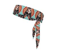 WZYCWB The Silent Monkey - Fascia per capelli con stampa di scimmia, per uomo e donna, per giocare a palla, jogging mattutino, sport all'aria aperta