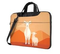 WZYCWB The Standing Lamb - Borsa a tracolla per computer portatile, adatta per uso quotidiano in ufficio e viaggi d'affari, Nero , 13 inch