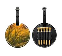 WZYCWB The Sunset Wheat - Borsa portaoggetti per tee da golf, con stampa speciale, design portatile con fibbia da appendere, Nero , Taglia unica, Valigia