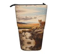 WZYCWB The Tiger is Strong. Portapenne retrattile stampato adatto per l'uso come semplice borsa per cosmetici, portafoglio, ecc.