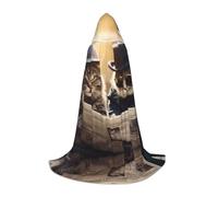 WZYCWB The two cool cats. mantello con cappuccio stampato | costume cosplay, Halloween Anime Party Prop - Small