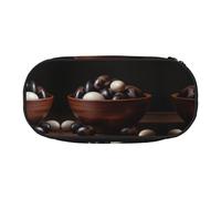 WZYCWB Thousand-Year Egg - Astuccio portamatite di grande capacità, multifunzione, portatile e resistente, per ufficio e scuola, Nero , Taglia unica, Beauty Case