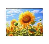 WZYCWB Thriving Sunflower Carpet 63x48 pollici tappetini soggiorno tappeti antiscivolo adatto per soggiorno o ufficio