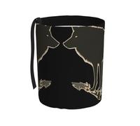 WZYCWB Timberwolf Silhouette Pattumiera da appendere per auto, pratico e comodo, adatto per diversi modelli di auto, fornendo spazio ideale per riporre oggetti