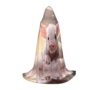 WZYCWB Tiny Pet Pig Print L Cappuccio Mantello | Cosplay Costume, Halloween Anime Party Prop
