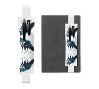 WZYCWB Topo Map Wolf Pack - Segnalibro regolabile in pelle, portapenne in pelle, perfetto per il rientro a scuola, regalo di Natale, segnalibro in pelle