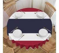 WZYCWB Tovaglia rotonda stampata con bandiera della Thailandia, protezione per tavolo da festa, diametro 152,4 cm, adatta per interni ed esterni o sala da pranzo o decorazione.