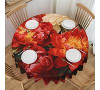 WZYCWB Tovaglia rotonda stampata con peonia, protezione per la tavola da festa, diametro 152,4 cm, adatta per interni ed esterni o sala da pranzo o decorazione.