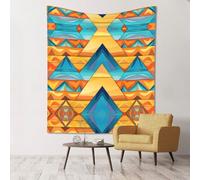 WZYCWB Triangolo Building Puzzle stampato decorativo da parete 152,4 x 129,5 cm - adatto per feste in campeggio decorazione domestica