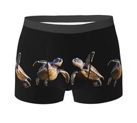 WZYCWB Tropical Turtle - Boxer da nuoto da uomo (S-XXL), tessuto elastico leggero, traspirante, assorbe il sudore, elasticizzato, Nero, XXL