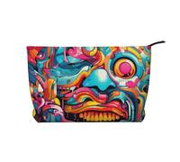 WZYCWB Trousse da viaggio stampata con pareti graffiti, perfetta per viaggi di lavoro e vacanze., Faccia Graffiti, Taglia unica