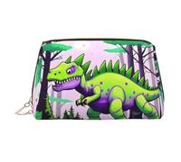 WZYCWB Trousse in pelle con motivo gatto e farfalla, perfetta per il trasporto o l'organizzazione della casa, Dinosauro verde, Taglia unica