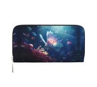 WZYCWB Tulip Illustration Pochette in pelle portafogli con cerniera e porta carte sono perfetti per i viaggi o l'uso quotidiano, Farfalla Trasparente, Taglia unica