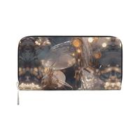 WZYCWB Tulip Illustration Pochette in pelle portafogli con cerniera e porta carte sono perfetti per i viaggi o l'uso quotidiano, Animali Trasparenti, Taglia unica