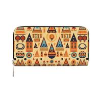 WZYCWB Tulip Illustration Pochette in pelle portafogli con cerniera e porta carte sono perfetti per i viaggi o l'uso quotidiano, Simbolo Triangolare Torre, Taglia unica