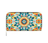 WZYCWB Tulip Illustration Pochette in pelle portafogli con cerniera e porta carte sono perfetti per i viaggi o l'uso quotidiano, Trompe L'oeil, Taglia unica