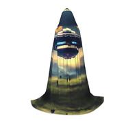 WZYCWB UFO Landing - Mantella con cappuccio con stampa, taglia S/M/L