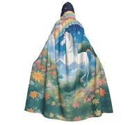 WZYCWB Un bellissimo mantello con cappuccio con motivo unicorni | Perfetto per Halloween, feste in maschera e feste a tema.