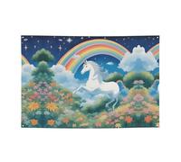 WZYCWB Un bellissimo striscione per feste con unicorni, perfetto per compleanni, feste di Natale, lauree e anniversari.